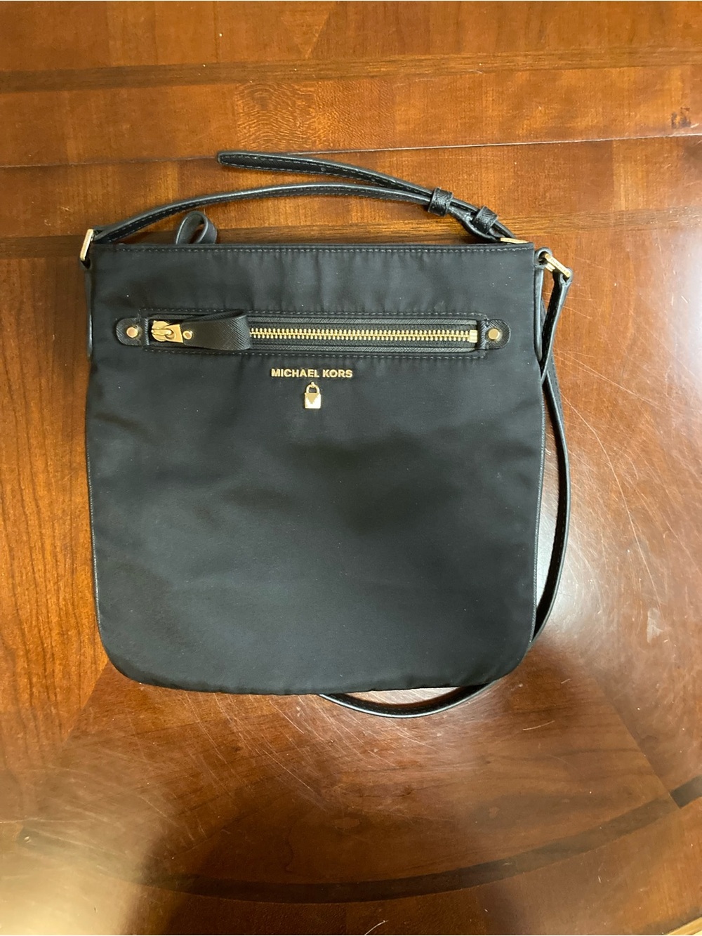 Michael Kors Nylon “Kelsey” Admiral Blue Crossbody Bag EUC - Picture 3 of 8